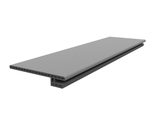 Добор серый телескопический ДПК 150 мм для дверей POSEIDON