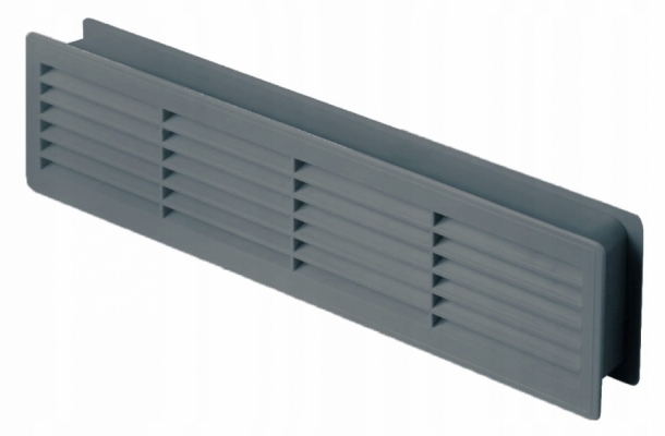 Дверная вентиляционная решетка серая 430 мм