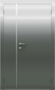 Гладкая полуторная дверь из нержавеющей стали ZEUS