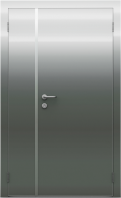 Гладкая полуторная дверь из нержавеющей стали ZEUS