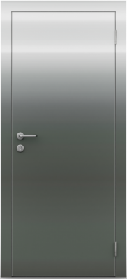 Гладкая одностворчатая дверь из нержавеющей стали ZEUS