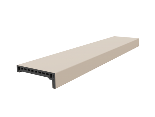 Наличник крем матовый телескопический ДПК для дверей POSEIDON 2170х70х10