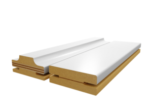 Дверная коробка сендвич 92х41 для двухстворчатых маятниковых дверей POSEIDON белая