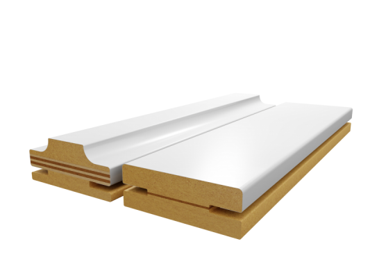 Дверная коробка сендвич 92х41 для двухстворчатых маятниковых дверей POSEIDON белая