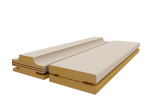 Дверная коробка сендвич 92х41 для двухстворчатых маятниковых дверей POSEIDON крем матовый